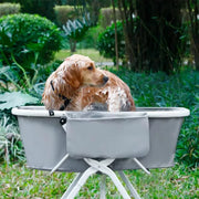 Elevated Dog Bath Tubs for Bath Shower Grooming ,Foldable Pet Dog Bathing Station Adjustable, Ideal For Medium To Large Pets