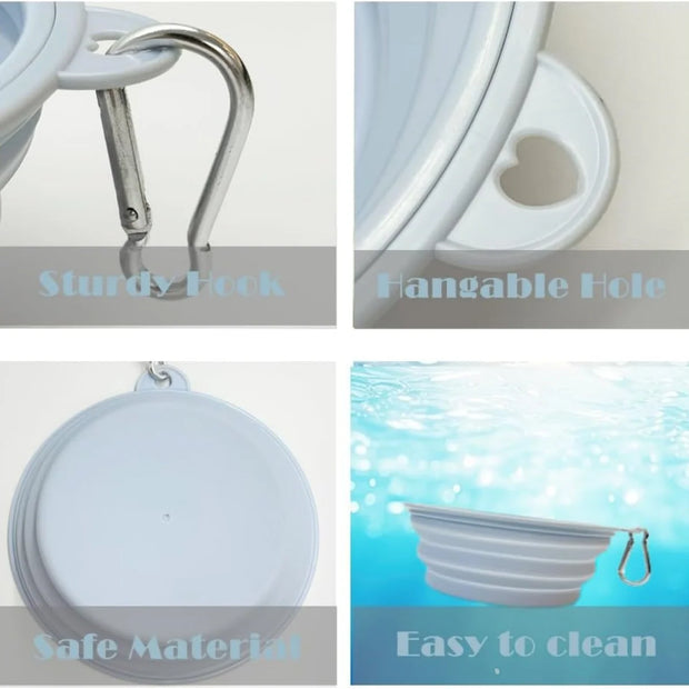 PAWSHIELD NATURAL™ Collapsible Travel Pet Bowls (2pcs) — Eat & Drink Anywhere