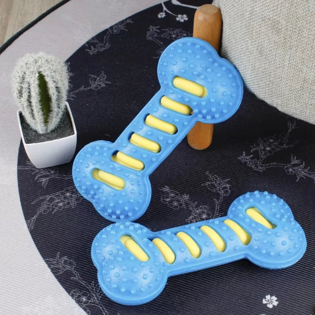 PAWSHIELD NATURAL™ Rubber Bone Chew Toy — Durable, Squeaky & Fun