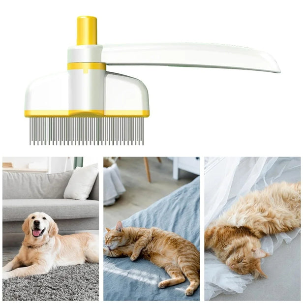 PAWSHIELD NATURAL™ Rotating Grooming Comb — Effortless Grooming, Zero Fuss