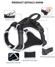PAWSHIELD NATURAL™ Reflective Mesh Dog Harness & Leash Set — Breathable Comfort & Secure Control