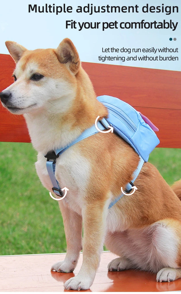 PAWSHIELD NATURAL™ Dog Harness & Backpack Set — Walk, Carry & Explore