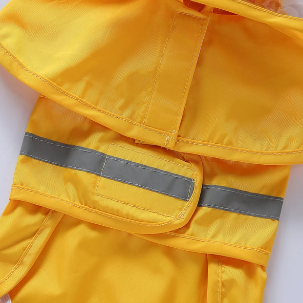 PAWSHIELD NATURAL™ Reflective Hooded Raincoat — Waterproof Style for Big Dogs