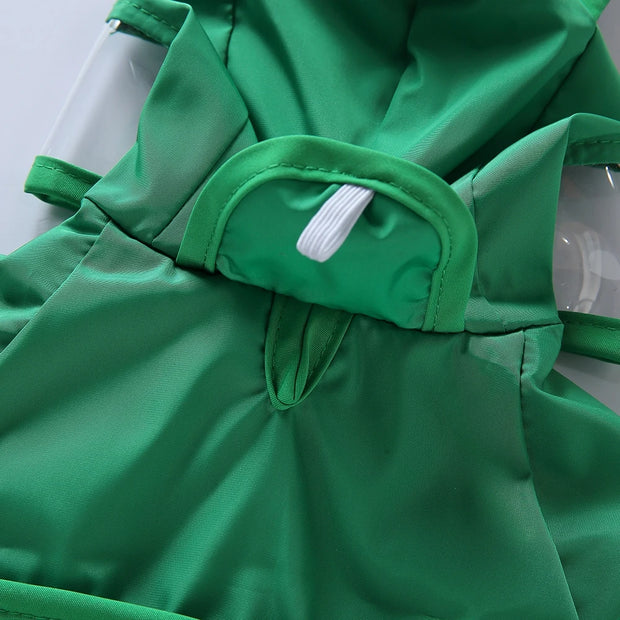 PAWSHIELD NATURAL™ Reflective Hooded Raincoat — Waterproof Style for Big Dogs