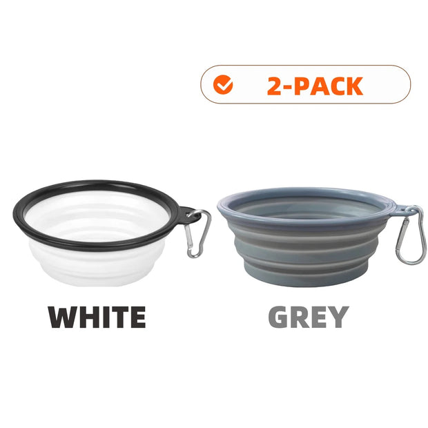 PAWSHIELD NATURAL™ Collapsible Travel Pet Bowls (2pcs) — Eat & Drink Anywhere