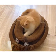 Magic Organ Cat Scratch Board Cat Toy With Bell Ball Round Corrugated Scratching Post Toys for Cats Grinding Claw Cat Scratcher