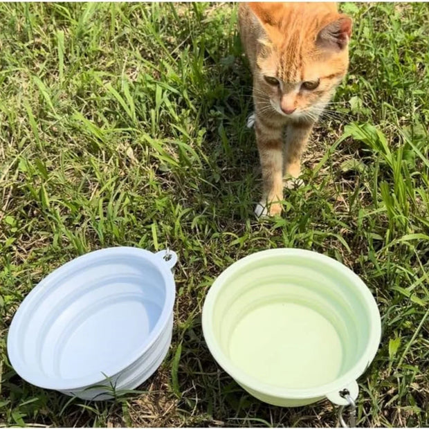 PAWSHIELD NATURAL™ Collapsible Travel Pet Bowls (2pcs) — Eat & Drink Anywhere