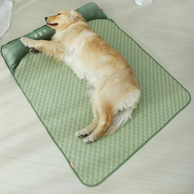 PAWSHIELD NATURAL™ Summer Cooling Pet Mat — Breathable Comfort for Dogs & Cats