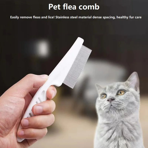 PAWSHIELD NATURAL™ Stainless Steel Flea Comb — Gentle Grooming, Powerful Results