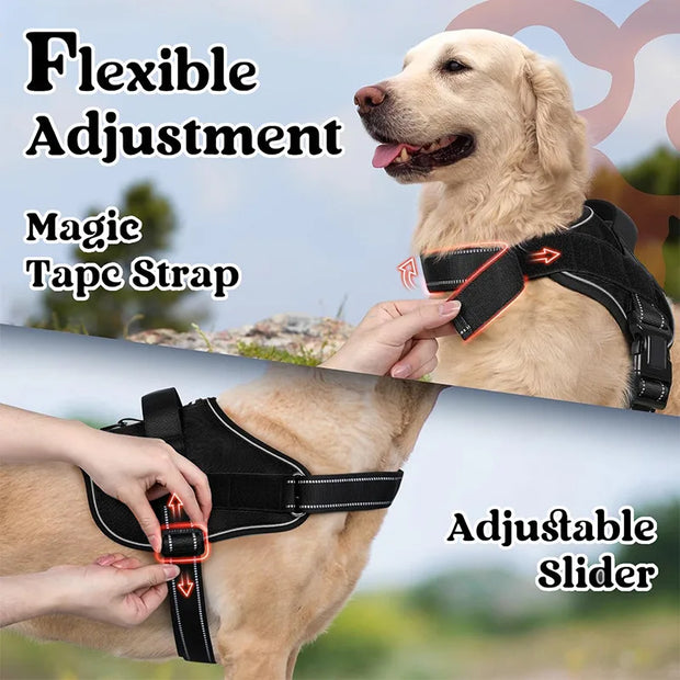 PAWSHIELD NATURAL™ Reflective Dog Harness Vest — Secure, Comfortable & Explosion-Proof