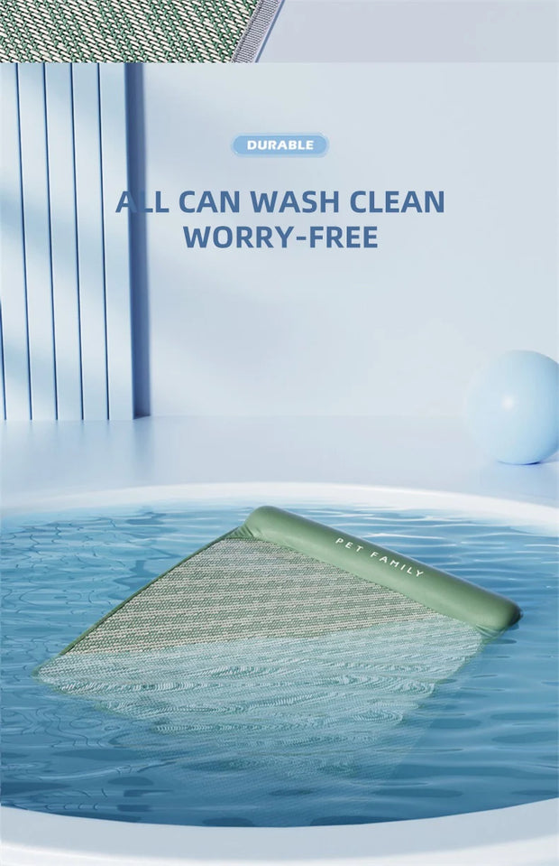 PAWSHIELD NATURAL™ Summer Cooling Pet Mat — Breathable Comfort for Dogs & Cats