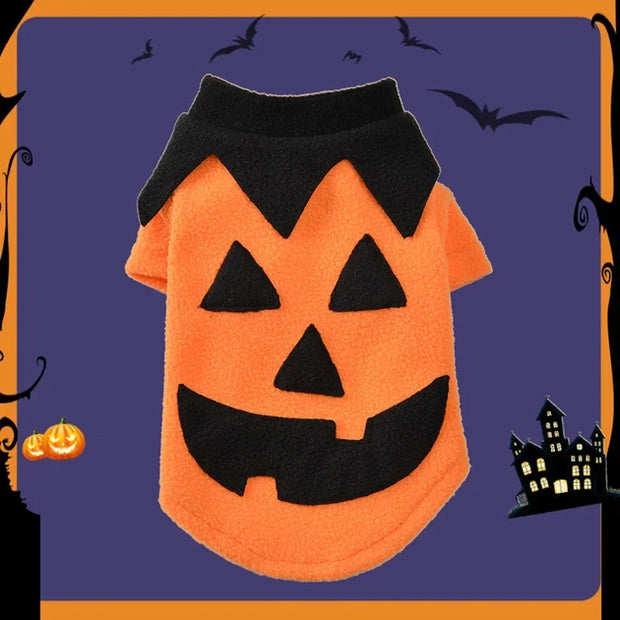 PAWSHIELD NATURAL™ Halloween Pumpkin Pet Costume — Cozy, Cute & Spooky Fun