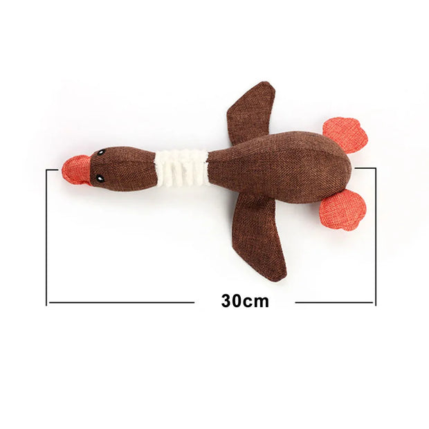 PAWSHIELD NATURAL™ Indestructible Squeaky Goose — Built for Aggressive Chewers