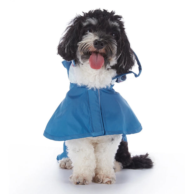 PAWSHIELD NATURAL™ Reflective Hooded Raincoat — Waterproof Style for Big Dogs