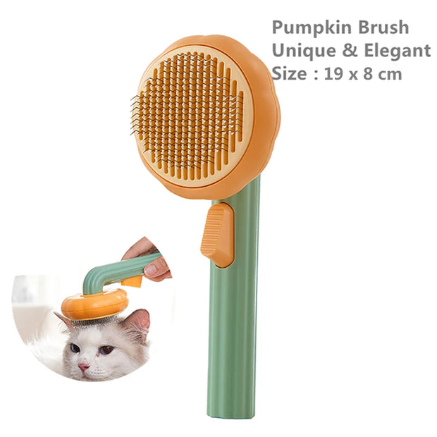 PAWSHIELD NATURAL™ Self-Cleaning Slicker Brush — Quick & Gentle Fur Removal