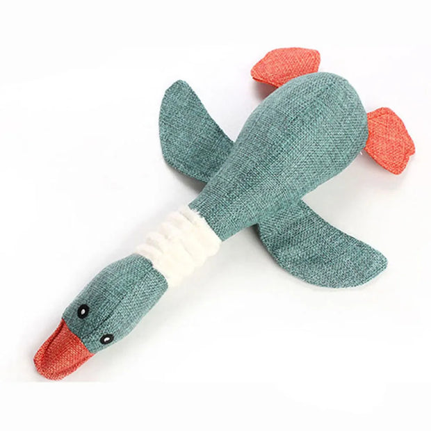 PAWSHIELD NATURAL™ Indestructible Squeaky Goose — Built for Aggressive Chewers