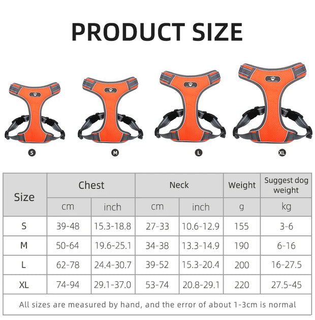 PAWSHIELD NATURAL™ Reflective Oxford Dog Harness — Rainproof Comfort &amp; Secure Control