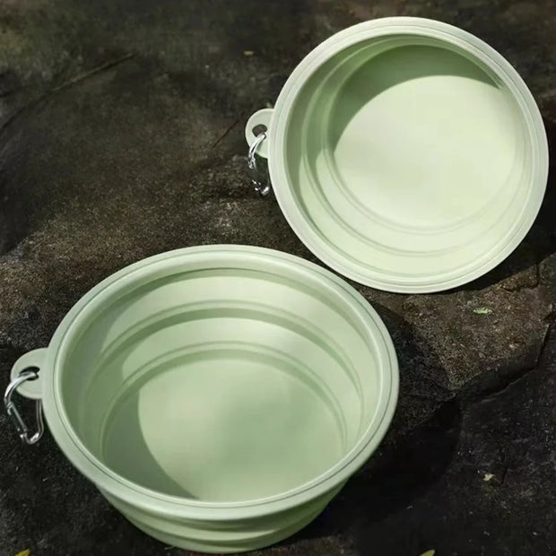 PAWSHIELD NATURAL™ Collapsible Travel Pet Bowls (2pcs) — Eat & Drink Anywhere