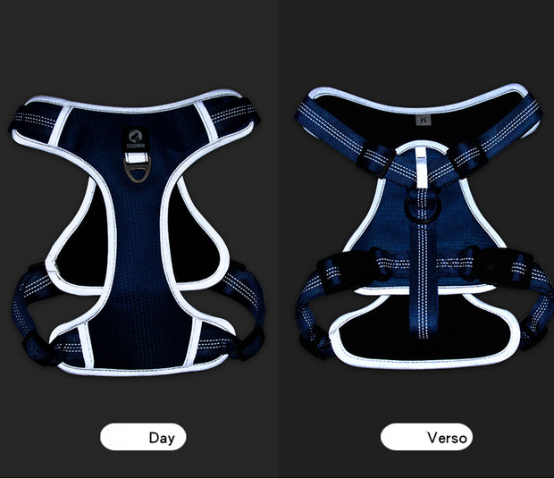 PAWSHIELD NATURAL™ Reflective Mesh Dog Harness & Leash Set — Breathable Comfort & Secure Control