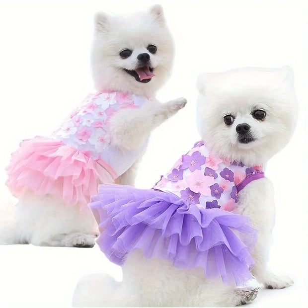 Floral Princess Dog Dress