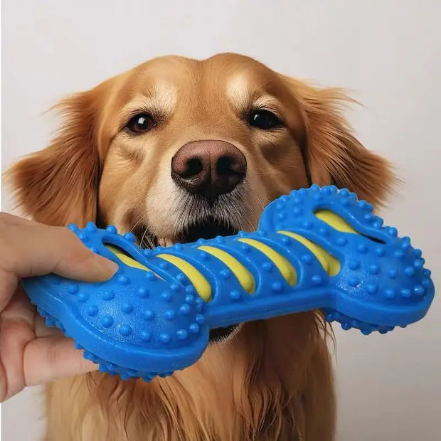 PAWSHIELD NATURAL™ Rubber Bone Chew Toy — Durable, Squeaky & Fun