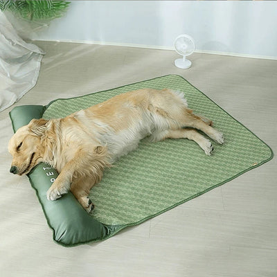 PAWSHIELD NATURAL™ Summer Cooling Pet Mat — Breathable Comfort for Dogs & Cats
