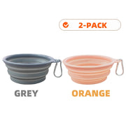 PAWSHIELD NATURAL™ Collapsible Travel Pet Bowls (2pcs) — Eat & Drink Anywhere