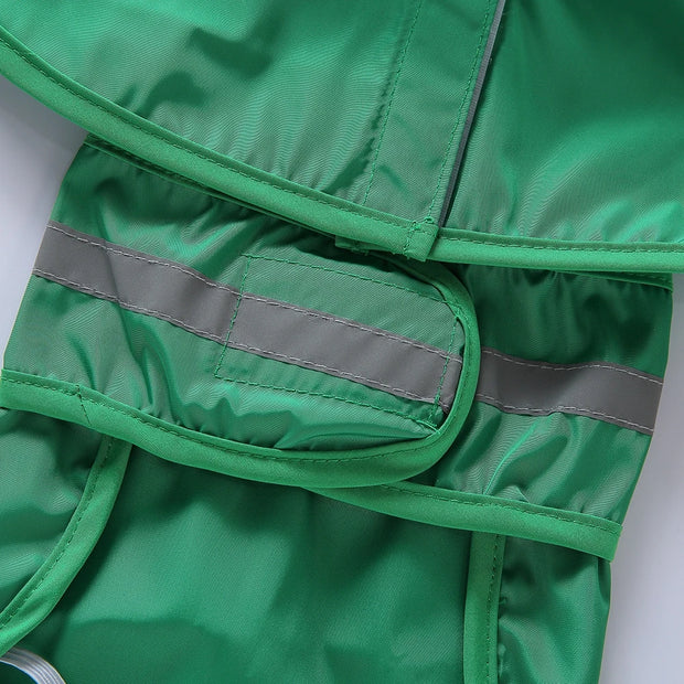 PAWSHIELD NATURAL™ Reflective Hooded Raincoat — Waterproof Style for Big Dogs