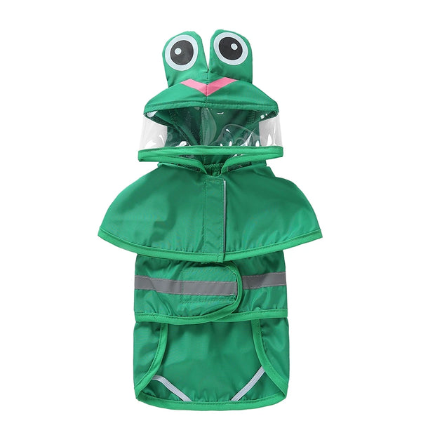 PAWSHIELD NATURAL™ Reflective Hooded Raincoat — Waterproof Style for Big Dogs