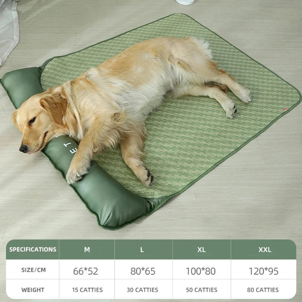 PAWSHIELD NATURAL™ Summer Cooling Pet Mat — Breathable Comfort for Dogs & Cats