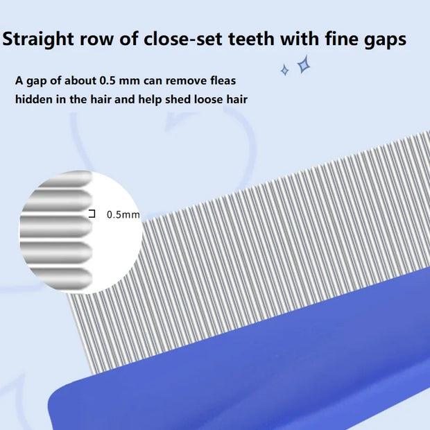 PAWSHIELD NATURAL™ Stainless Steel Flea Comb — Gentle Grooming, Powerful Results