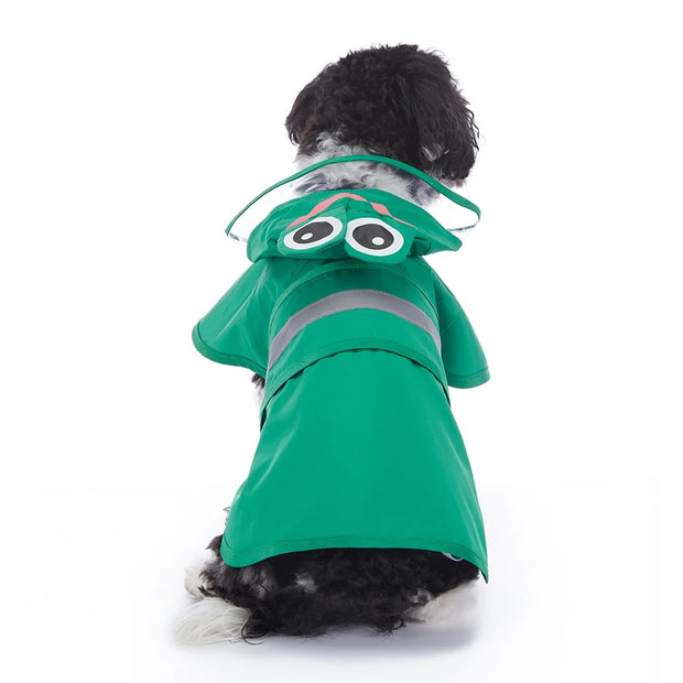 PAWSHIELD NATURAL™ Reflective Hooded Raincoat — Waterproof Style for Big Dogs