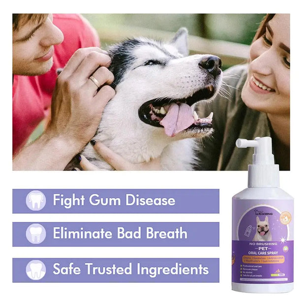 PAWSHIELD NATURAL™ Pet Oral Cleanse Spray — Fresh Breath & Dental Care Made Easy