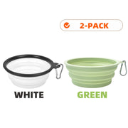 PAWSHIELD NATURAL™ Collapsible Travel Pet Bowls (2pcs) — Eat & Drink Anywhere