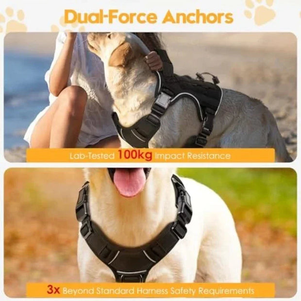 PAWSHIELD NATURAL™ Tactical Dog Harness — Heavy-Duty, No-Pull & Military-Grade Control