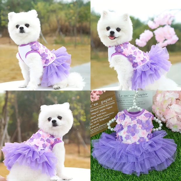 Floral Princess Dog Dress