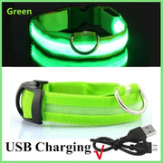 PAWSHIELD NATURAL™ LED Glowing Dog Collar — Rechargeable, Reflective & Night-Safe