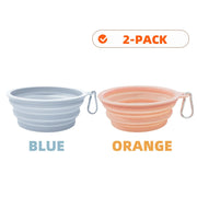 PAWSHIELD NATURAL™ Collapsible Travel Pet Bowls (2pcs) — Eat & Drink Anywhere