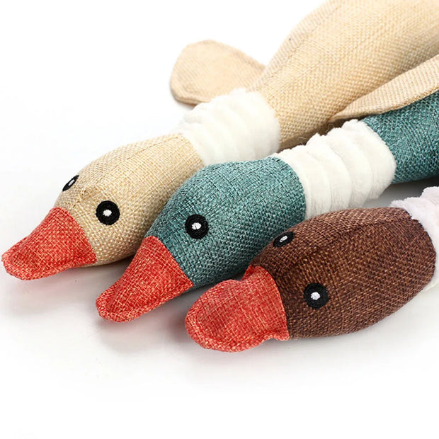PAWSHIELD NATURAL™ Indestructible Squeaky Goose — Built for Aggressive Chewers