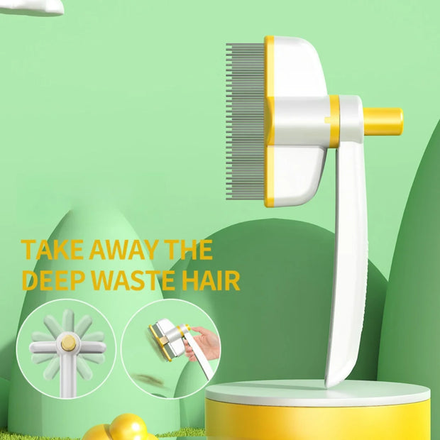 PAWSHIELD NATURAL™ Rotating Grooming Comb — Effortless Grooming, Zero Fuss