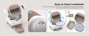 Self Cleaning Litter Box, Automatic Cat Litter Box with APP Control, Odor-Free  Large Waste Bin, Open-Top for Multi Cats
